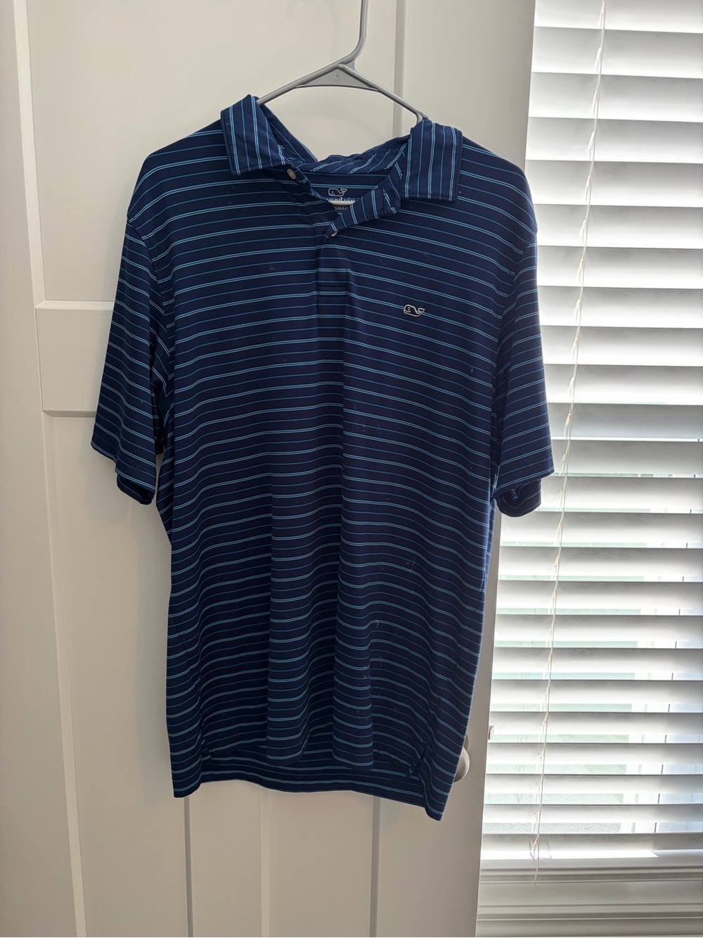 Vineyard Vines Performance Striped Golf Polo Navy Blue Men’s L